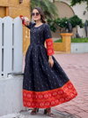Black Colour Rayon Print Gown Collection Wholesale Online Aaradhna 2032